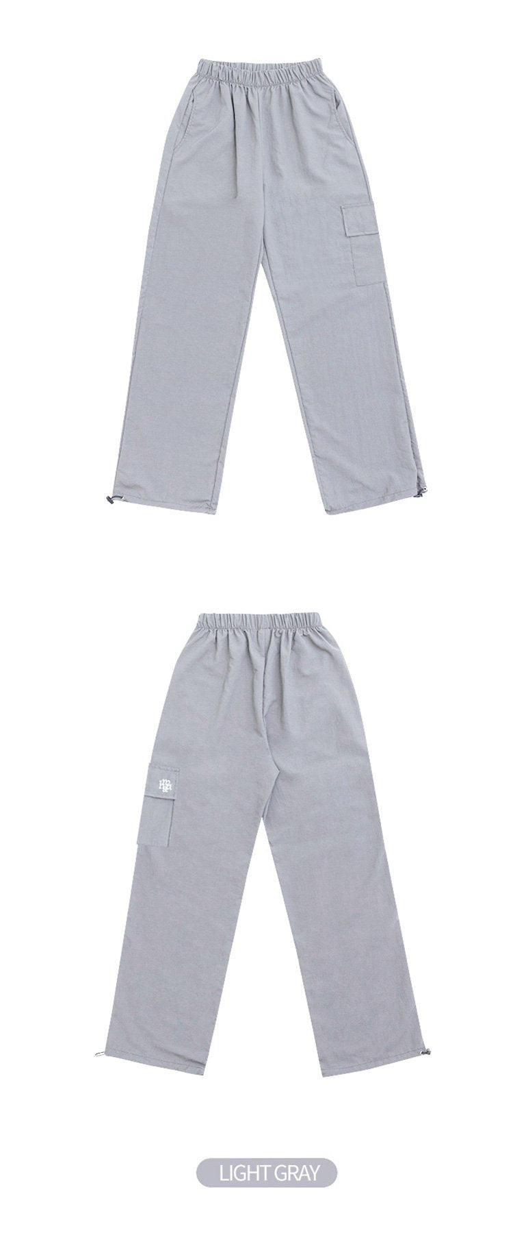 韓國 muahmuah 單口袋工裝鬆緊帶 闊腿褲  (現貨+預購)