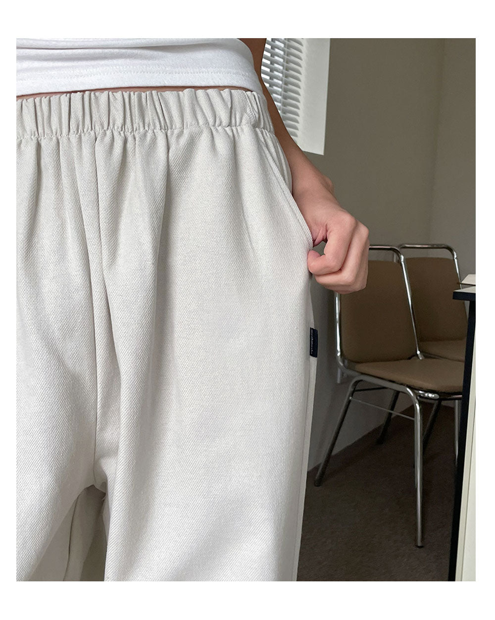 韓國 muahmuah 寬鬆版 鬆緊帶棉質長褲  (現貨+預購)