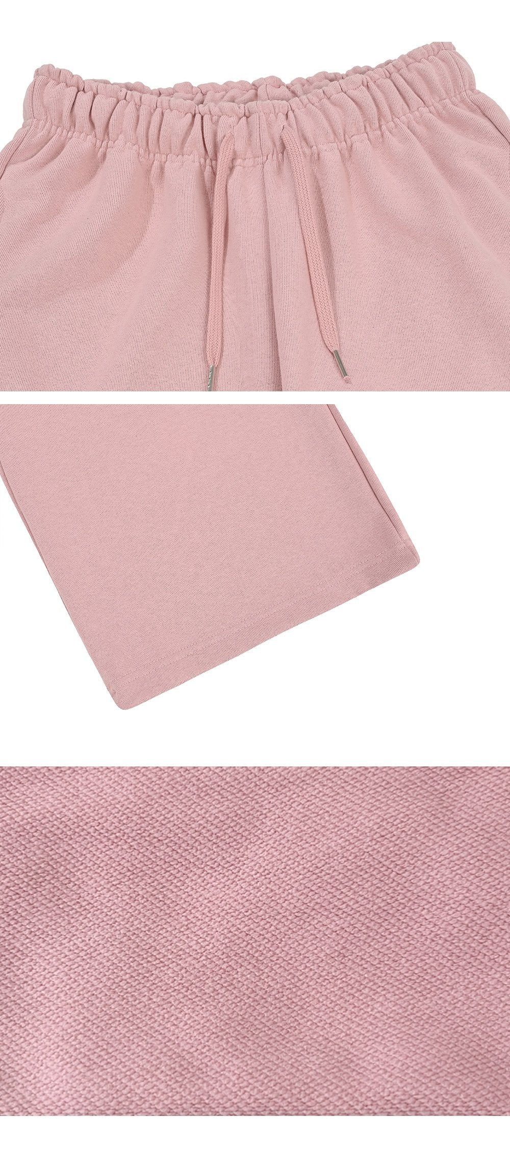 韓國 muahmuah 刺繡LOGO 寬鬆側LOGO休閒鬆緊帶棉褲  (現貨+預購)