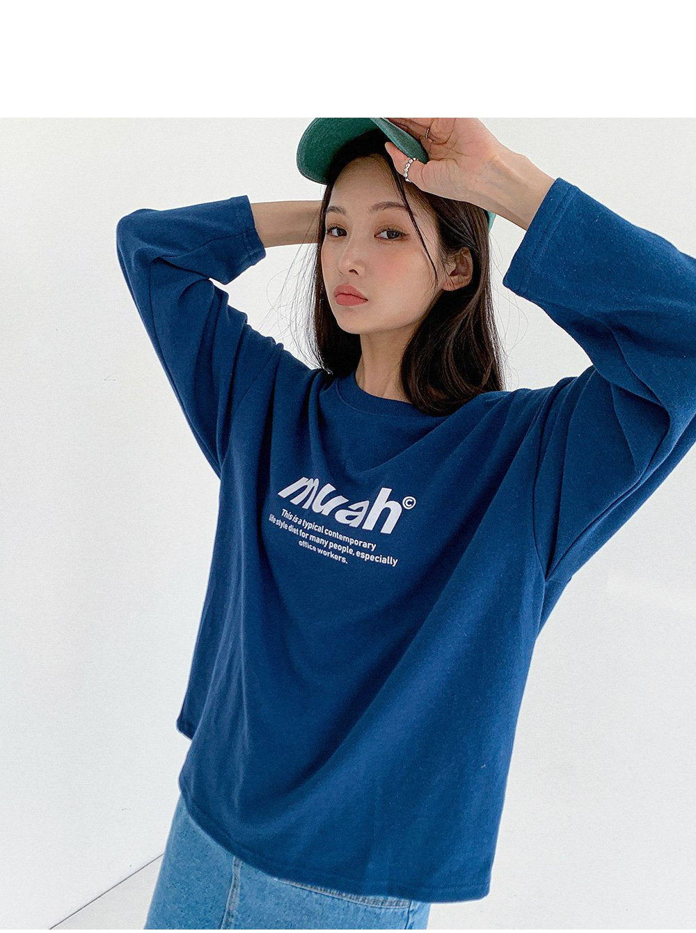 韓國 muahmuah 標準圖案 薄長袖T恤  (現貨)