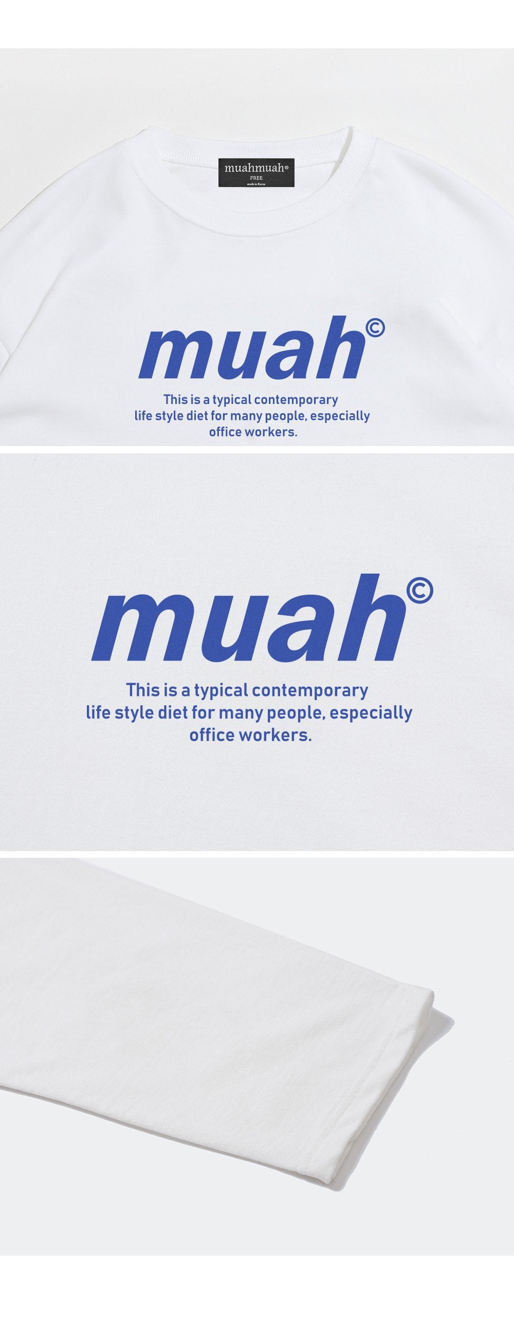 韓國 muahmuah 標準圖案 薄長袖T恤  (現貨)