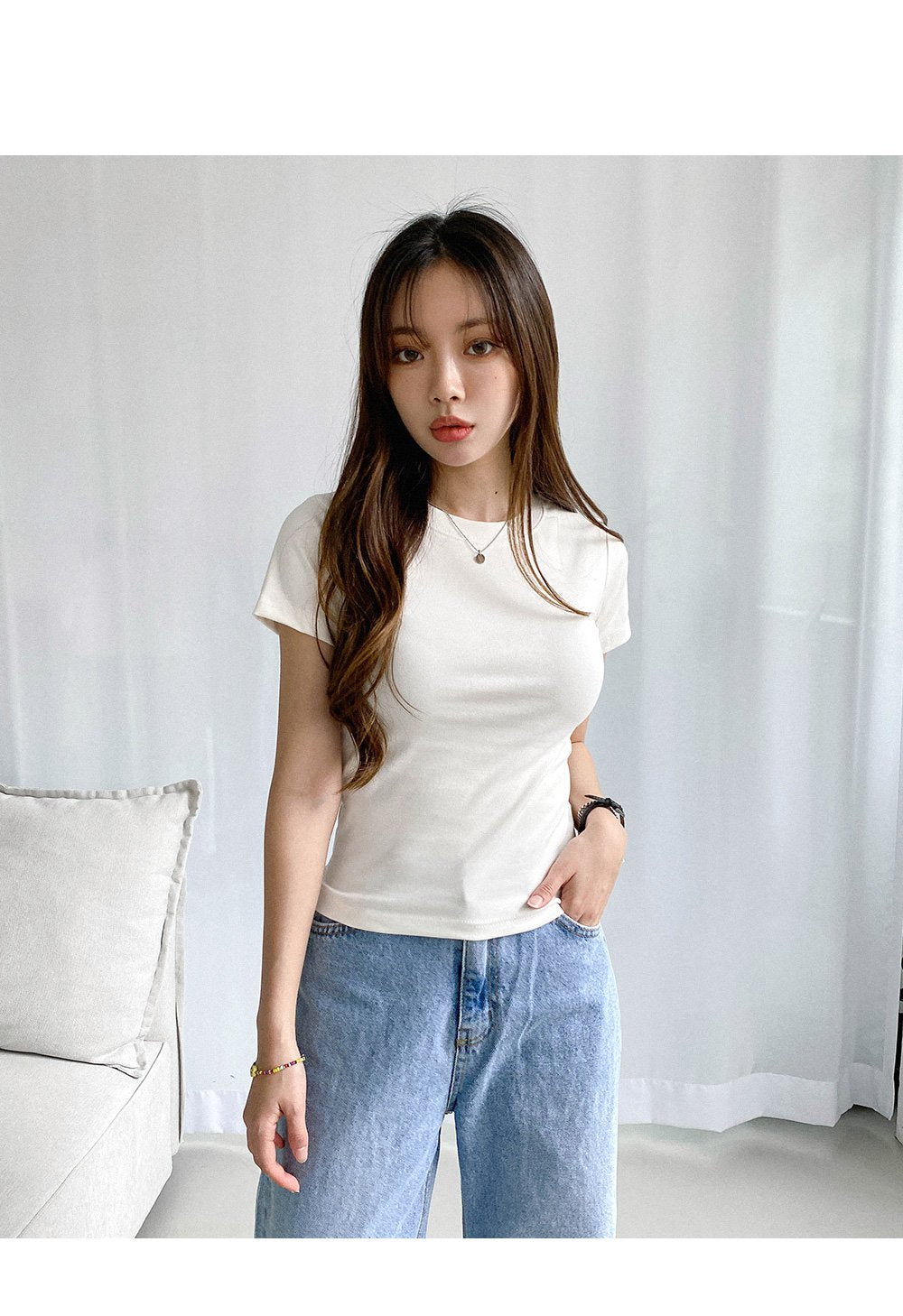 韓國 muahmuah  任選兩件組合價$780修身款 基本款 短袖 T恤  (現貨+預購)