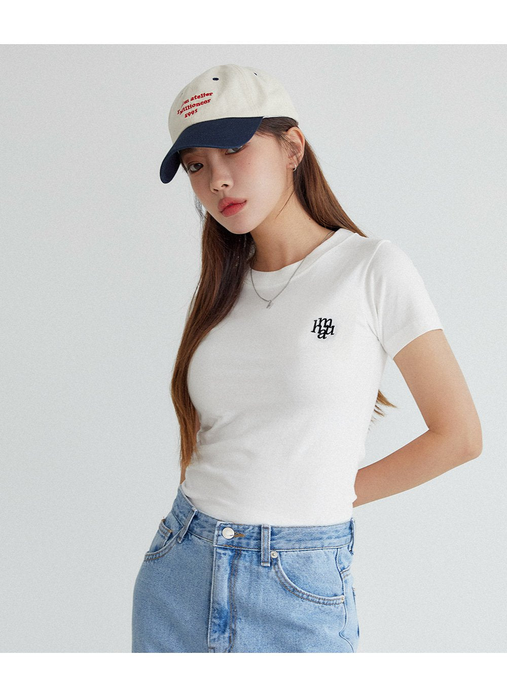 韓國 muahmuah 刺繡LOGO 基本款T恤  (現貨+預購)