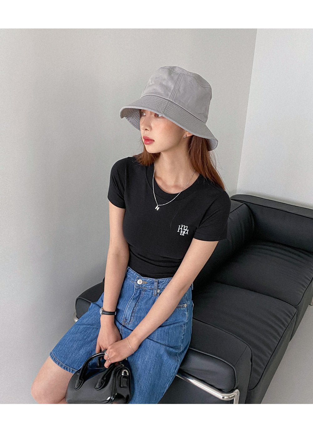 韓國 muahmuah 刺繡LOGO 基本款T恤  (現貨+預購)