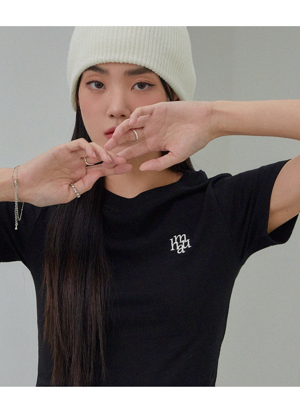 韓國 muahmuah 刺繡LOGO 基本款T恤  (現貨+預購)