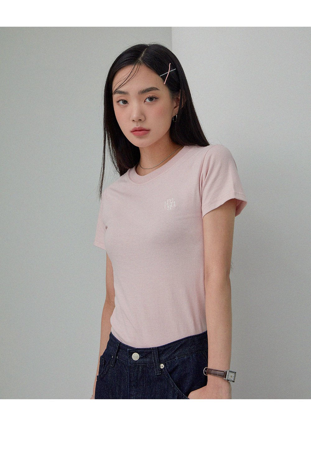 韓國 muahmuah 刺繡LOGO 基本款T恤  (現貨+預購)