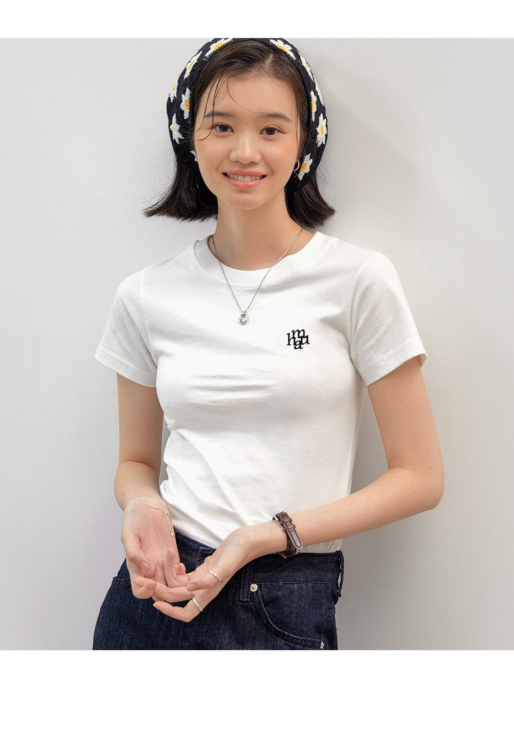 韓國 muahmuah 刺繡LOGO 基本款T恤  (現貨+預購)