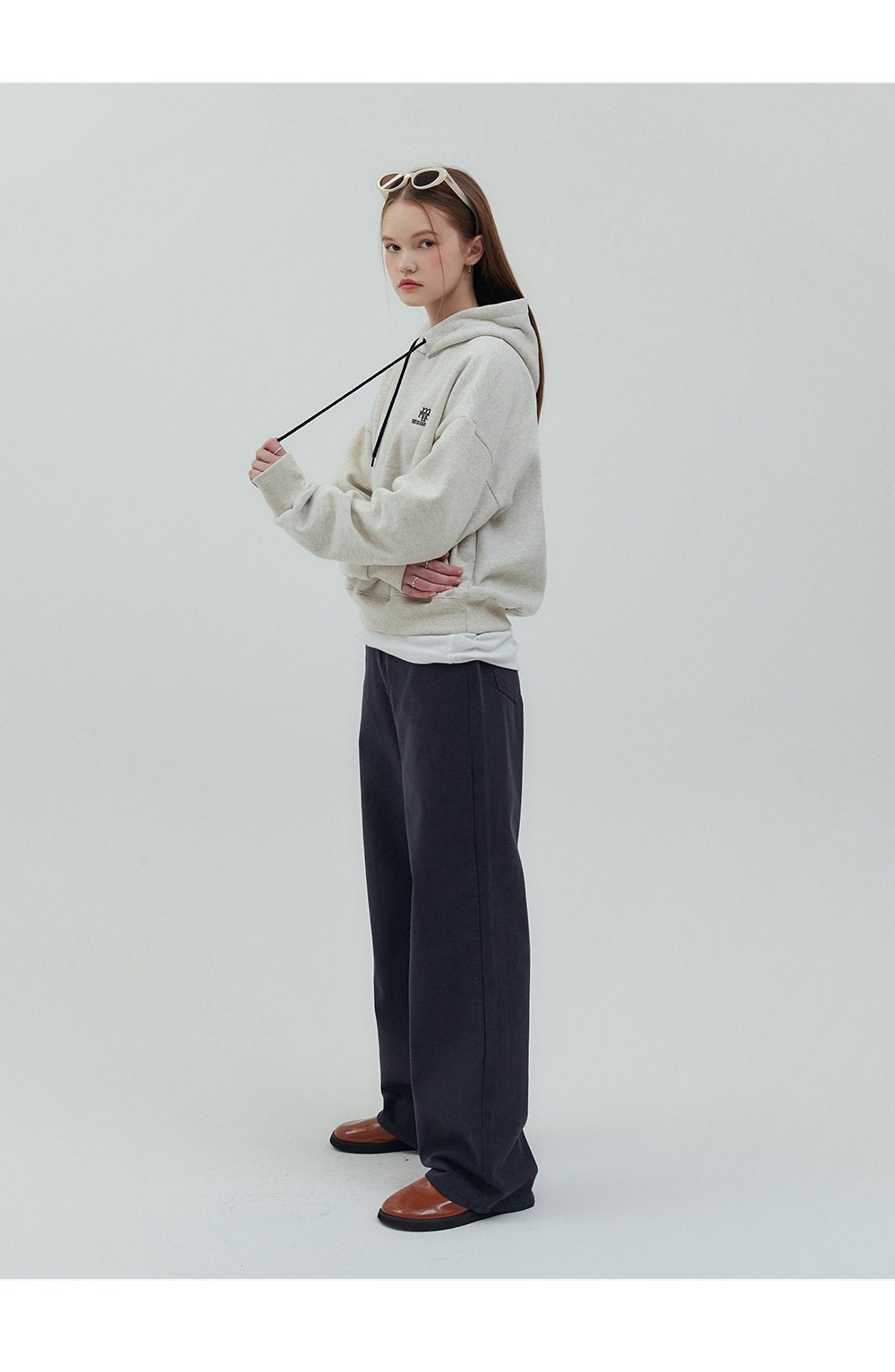 韓國 muahmuah  趙露思同款挺感連帽長袖T恤  (現貨+預購)