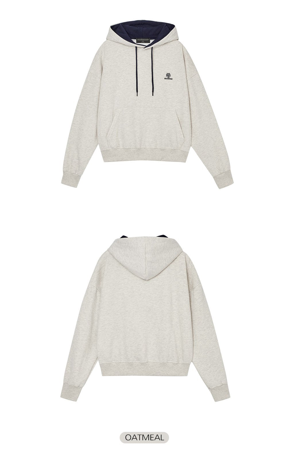 韓國 muahmuah  趙露思同款挺感連帽長袖T恤  (現貨+預購)