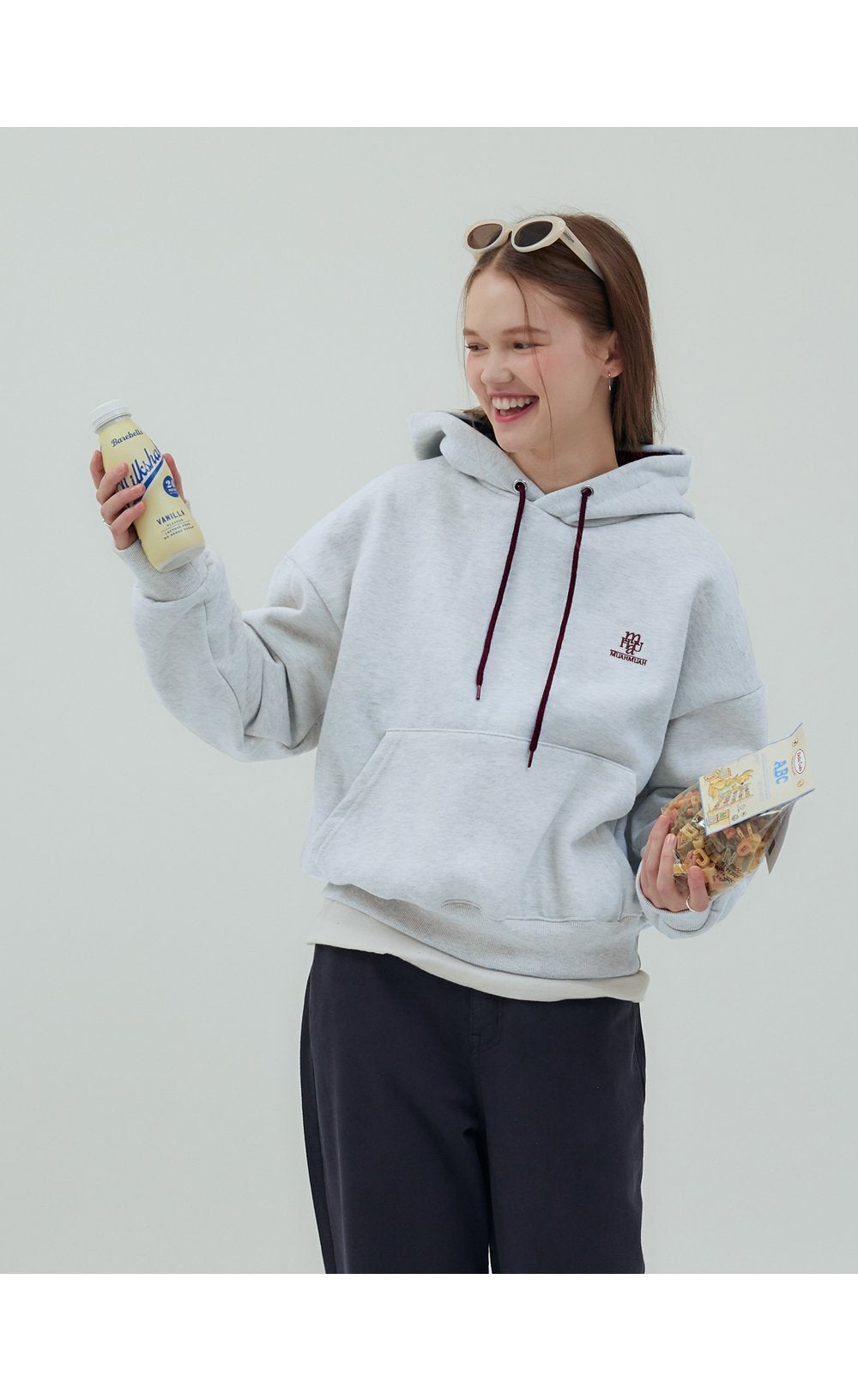 韓國 muahmuah  趙露思同款挺感連帽長袖T恤  (現貨+預購)