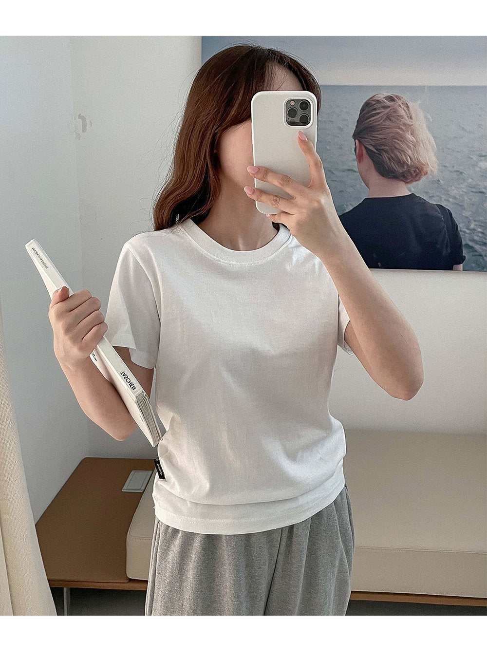 韓國 muahmuah {任選兩件特惠價只要800}折扣  棉質百搭基本款 短袖 T恤  (現貨+預購)