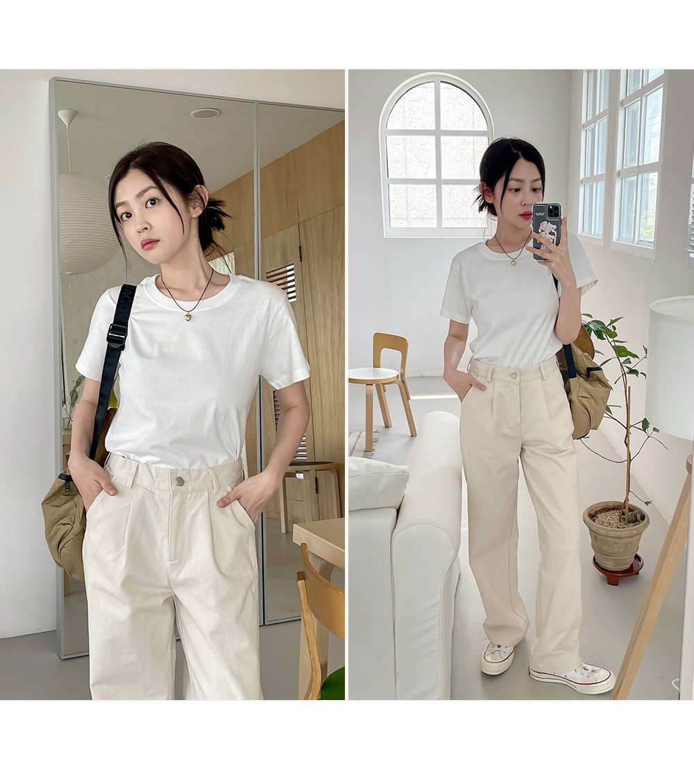 韓國 muahmuah {任選兩件特惠價只要800}折扣  棉質百搭基本款 短袖 T恤  (現貨+預購)