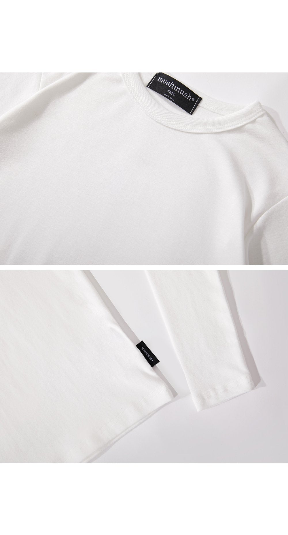 韓國 muahmuah 修身版 基本款 薄長袖T恤  (現貨+預購)