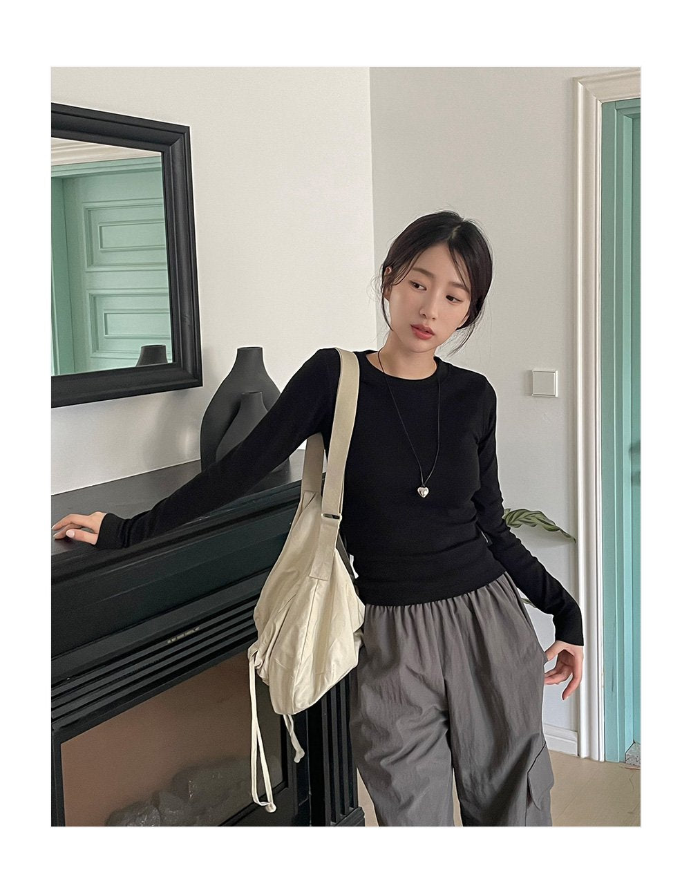 韓國 muahmuah 修身版 基本款 薄長袖T恤  (現貨+預購)