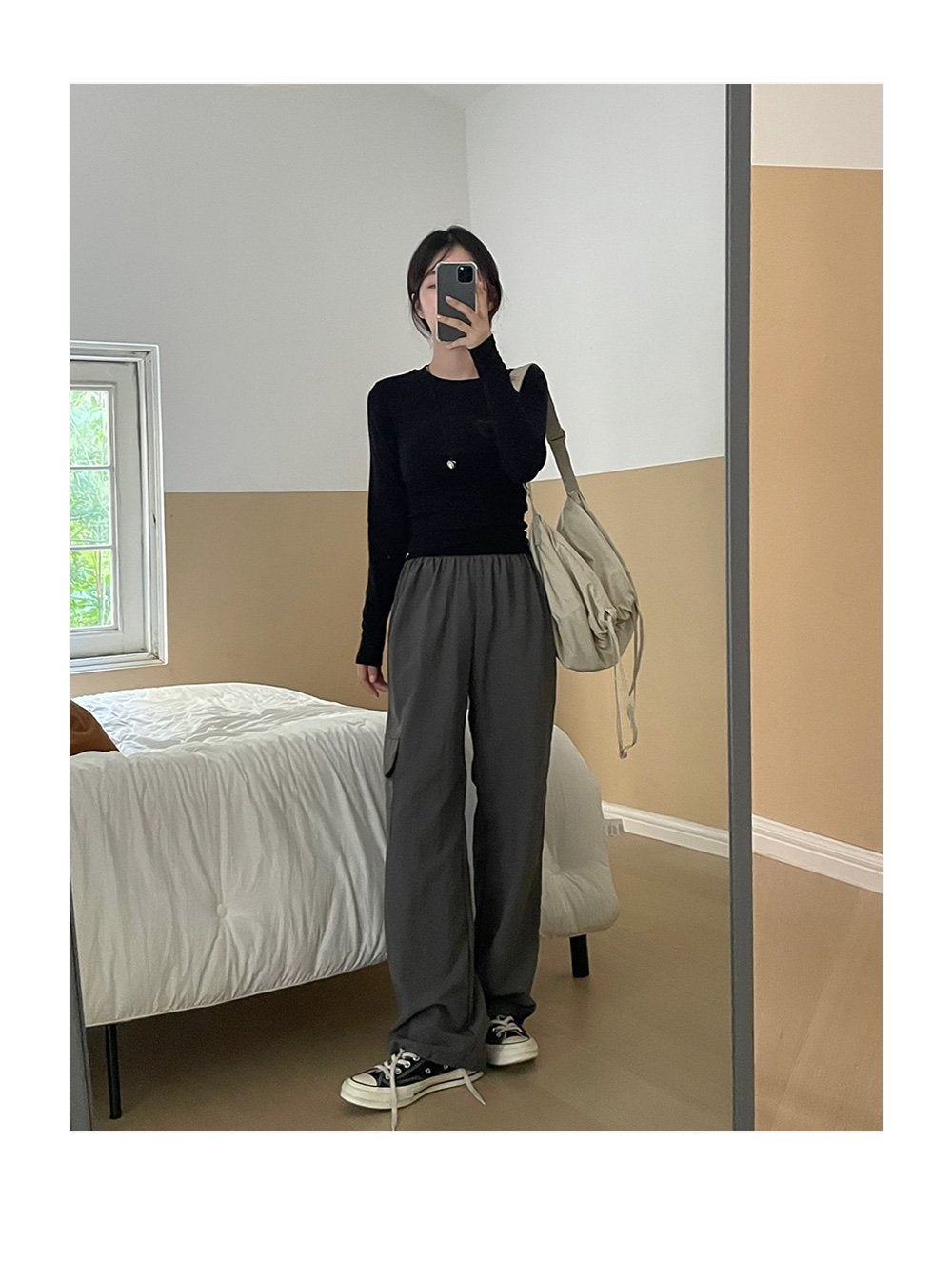 韓國 muahmuah 修身版 基本款 薄長袖T恤  (現貨+預購)