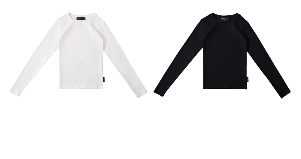 韓國 muahmuah 修身版 基本款 薄長袖T恤  (現貨+預購)