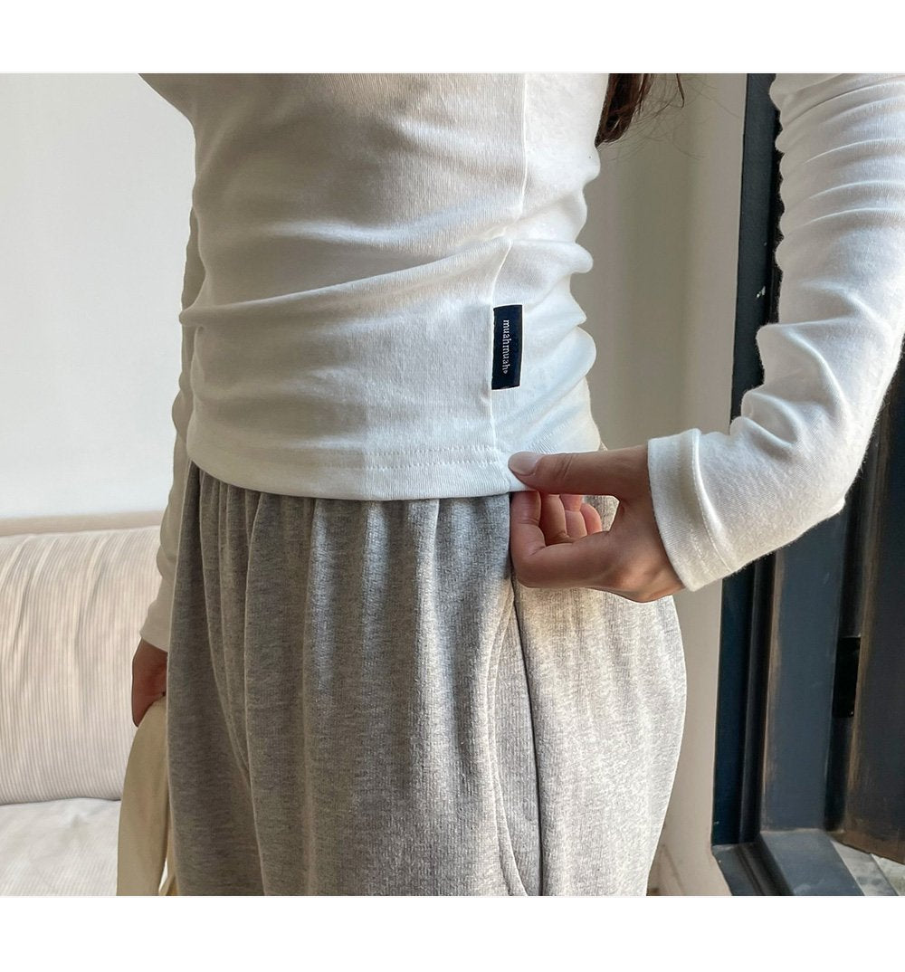 韓國 muahmuah 修身版 基本款 薄長袖T恤  (現貨+預購)