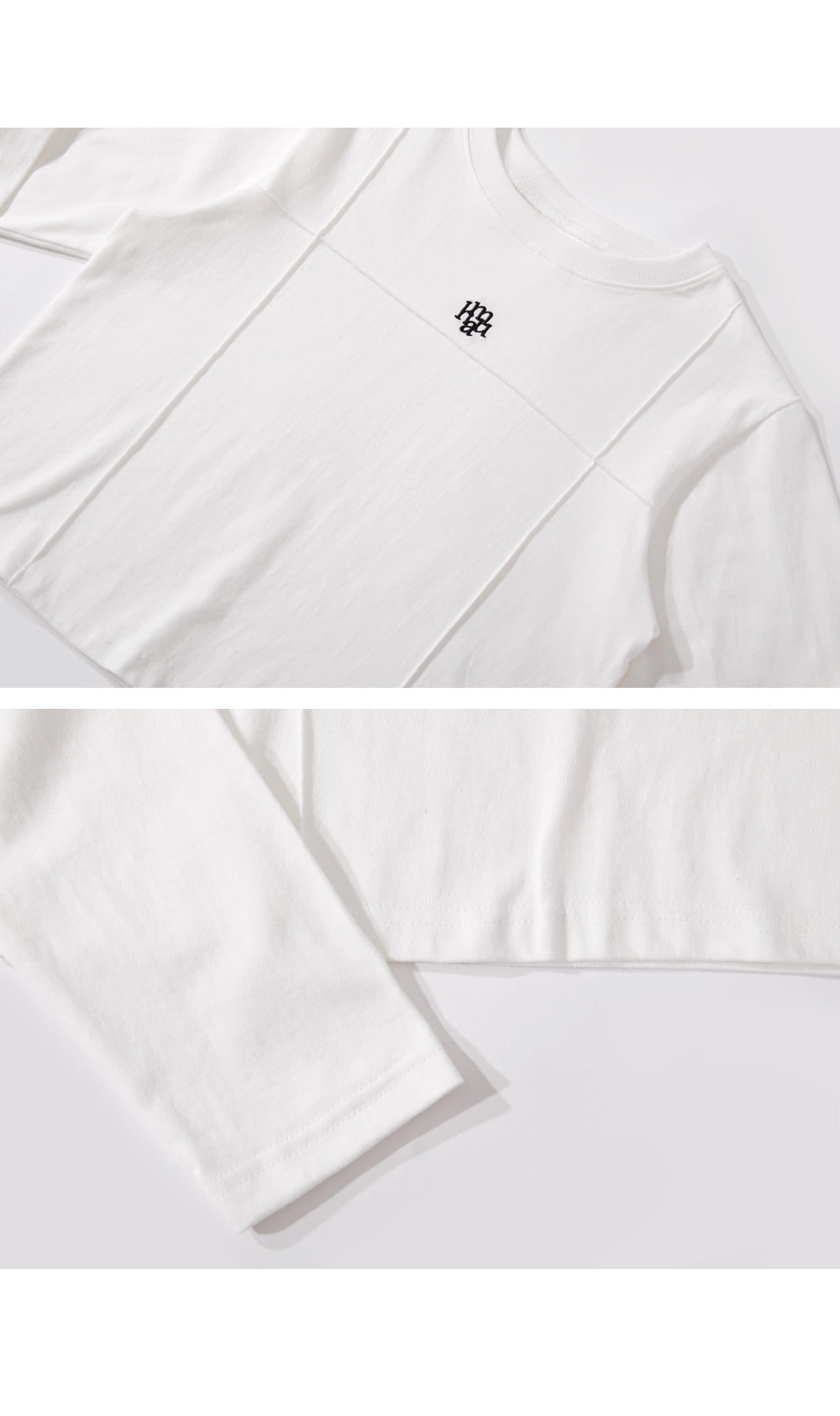 韓國 muahmuah 刺繡LOGO 立體線條 薄長袖T恤  (現貨)