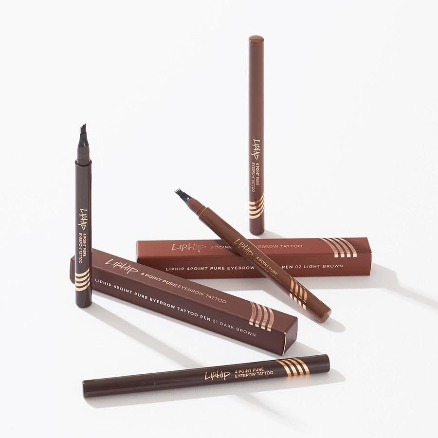 新品上架💖韓國原裝進口LIPHIP暢銷四叉眉筆持久不掉色(2色)(現貨+預購)