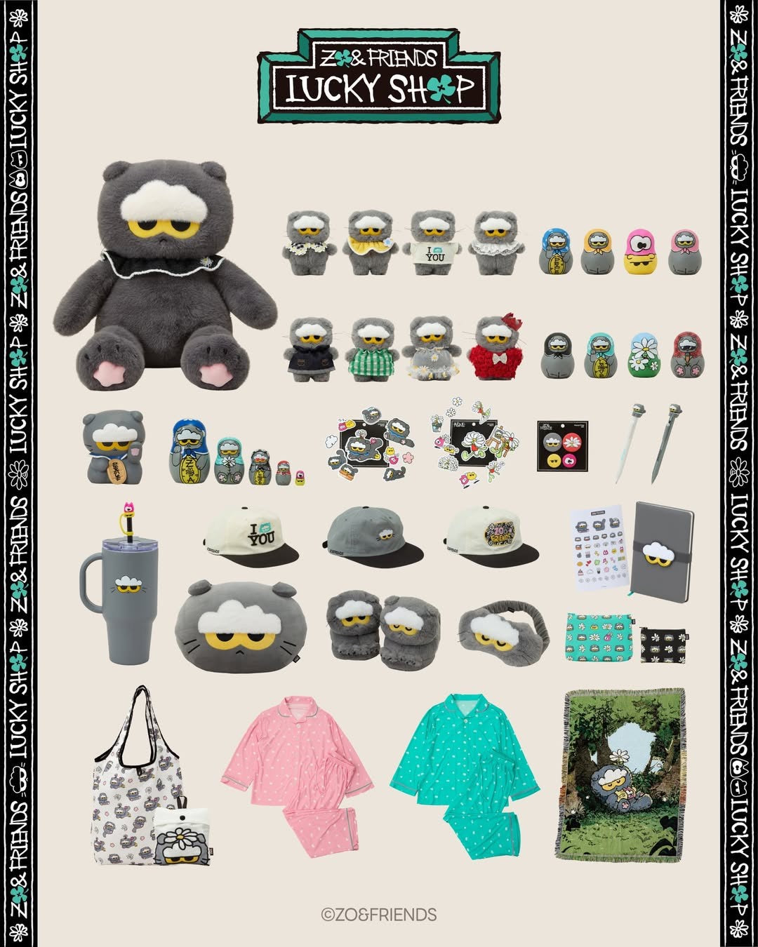 💜新品上架【梨花娘】🔥韓國 ZOA Friends 灰貓 Lucky Shop 限量收藏系列|G-Dragon 愛貓周邊