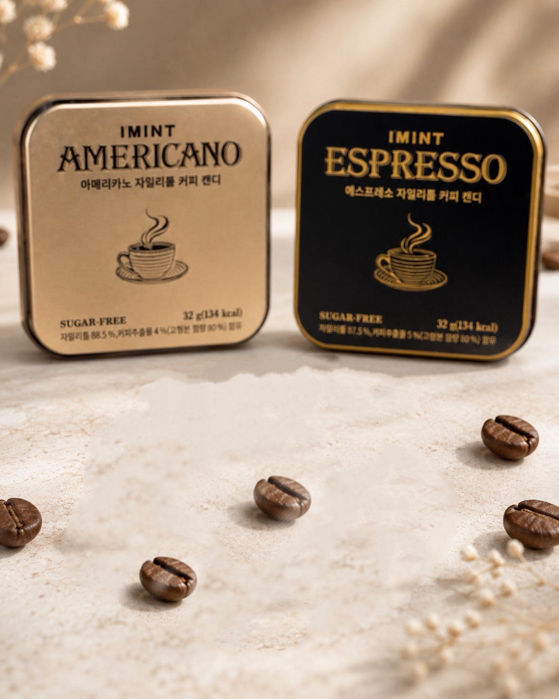 💖新品上架【梨花娘】韓國 I’MINT 精品咖啡糖|Americano / Espresso 無糖木糖醇咖啡糖|一顆就像喝下一杯精品咖啡