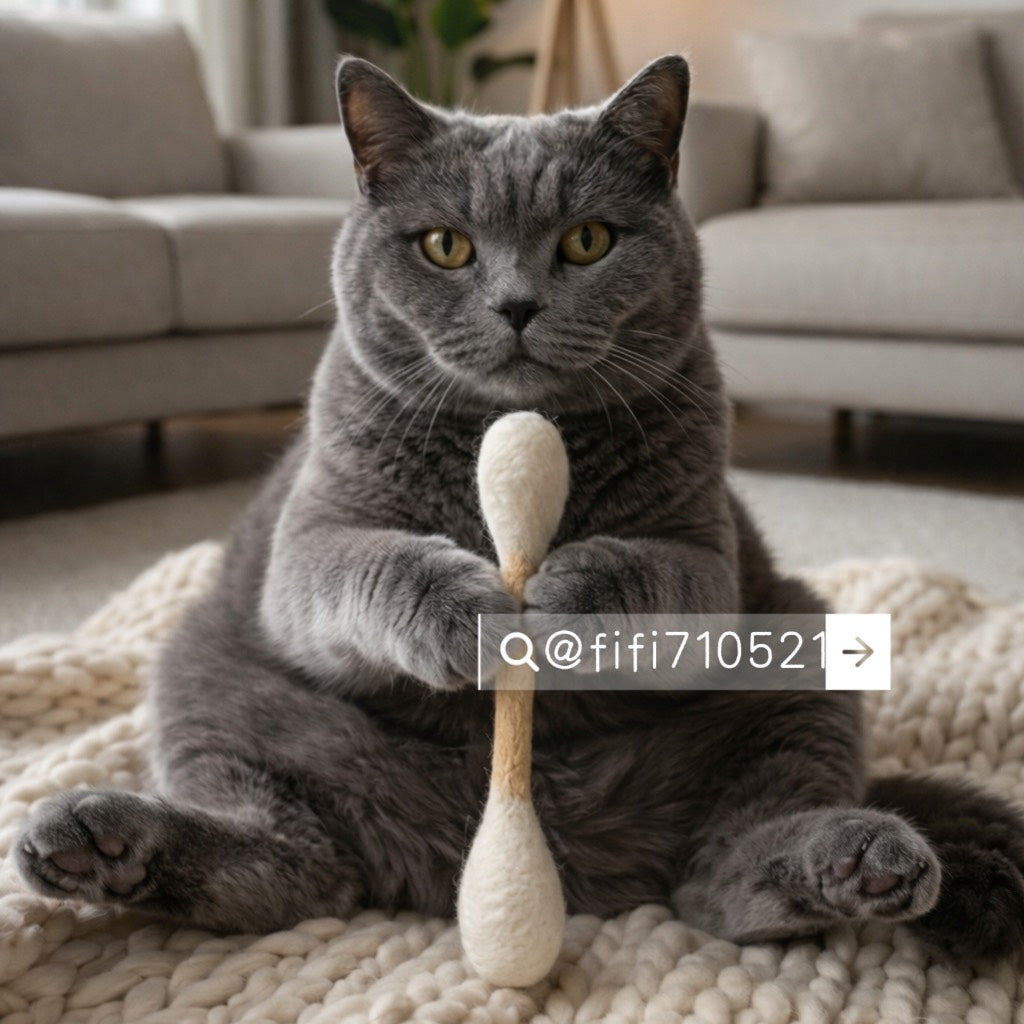 韓國🔥爆紅升級版【LIHUA MAYA】獨家販售 雙種貓薄荷巨型棉花棒|100%羊毛手工製作 貓咪玩具