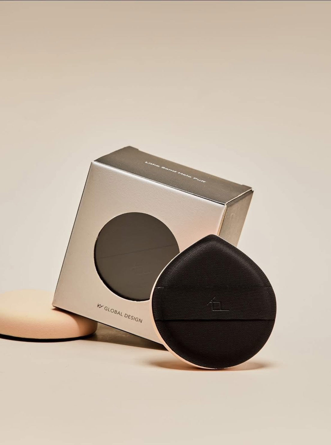 韓國KY質感皮革壓印泡芙柔軟粉撲不吃粉超服貼軟Q(黑/三入組)