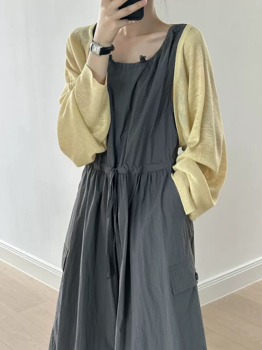 🆕新品上架【梨花瑪雅】實拍選品薄款夏季針織垂墜美感披肩防曬罩衫外套