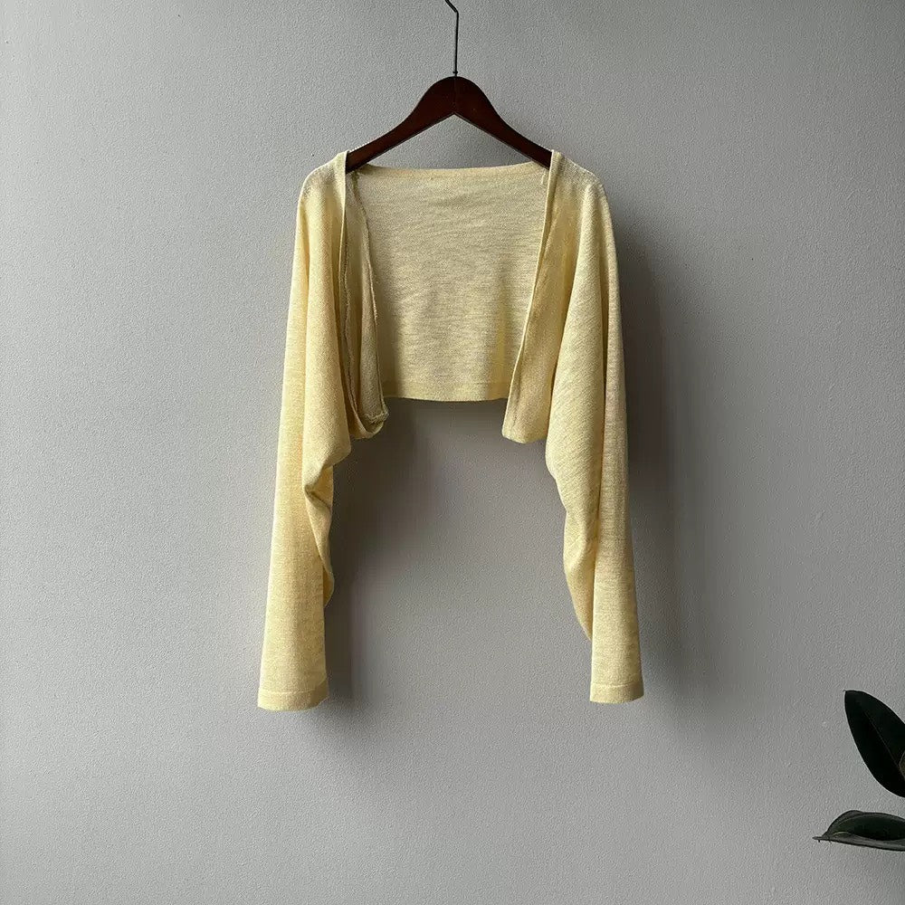 🆕新品上架【梨花瑪雅】實拍選品薄款夏季針織垂墜美感披肩防曬罩衫外套