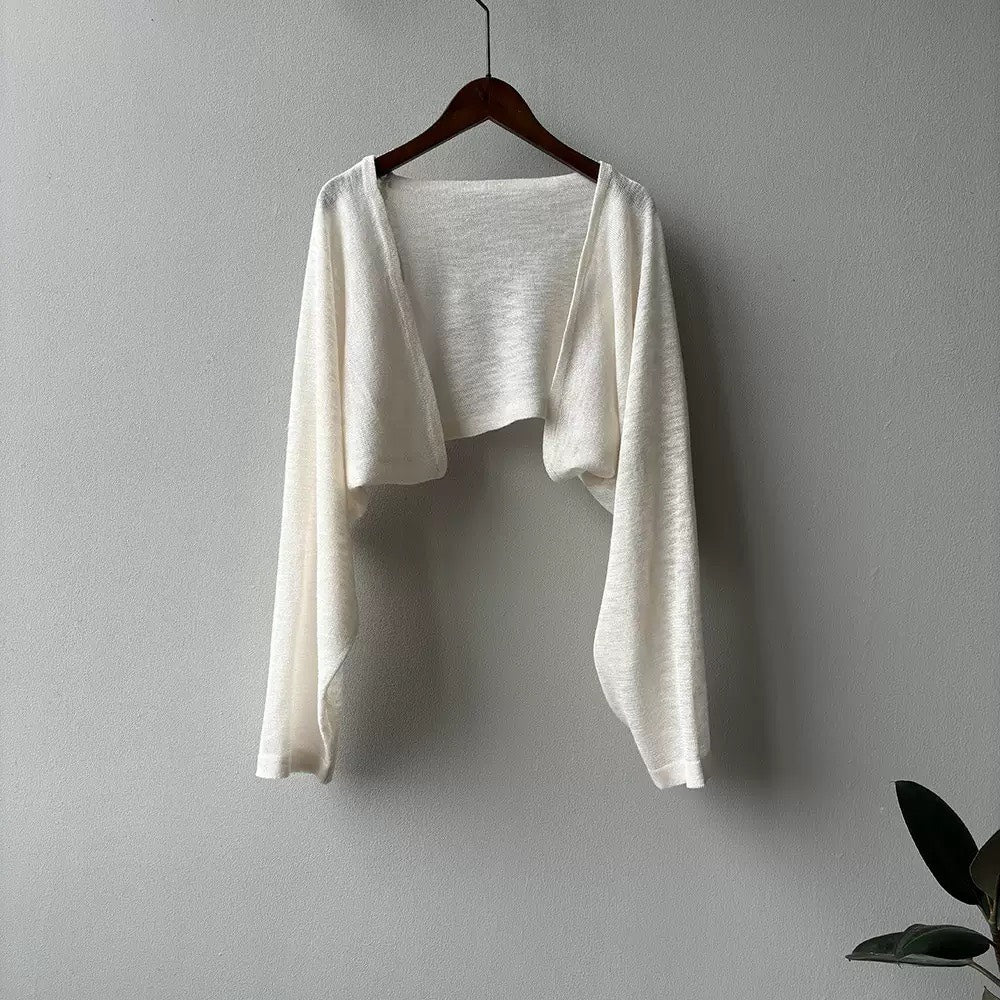 🆕新品上架【梨花瑪雅】實拍選品薄款夏季針織垂墜美感披肩防曬罩衫外套