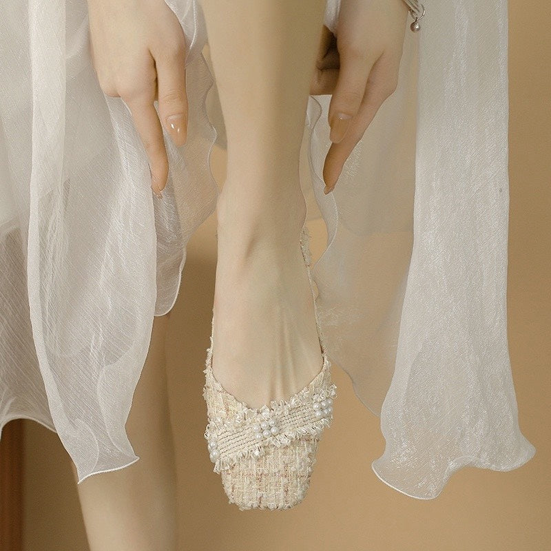 🆕新品上架💖【梨花瑪雅】🧚仙女法式溫柔氣質方頭蕾絲柔軟平底鞋(34~40)🥿