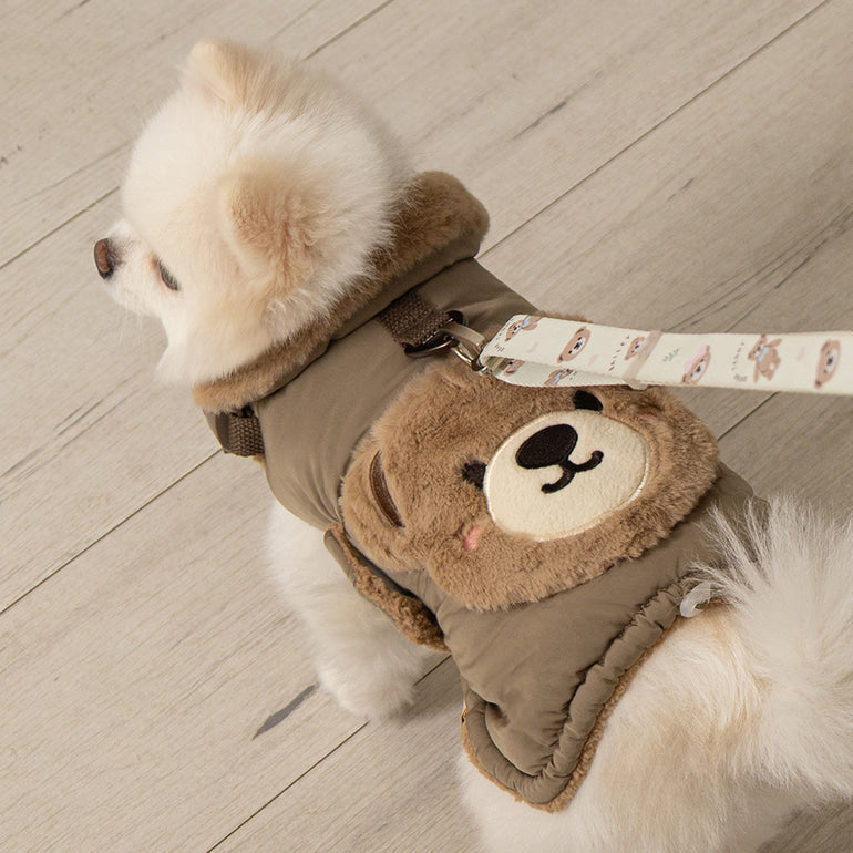 🔥新品上架【梨花娘】🐈⬛BAILEY 【梨花娘】泰迪熊口袋圖案防風鋪棉寵物服飾(4色) 聖誕禮物