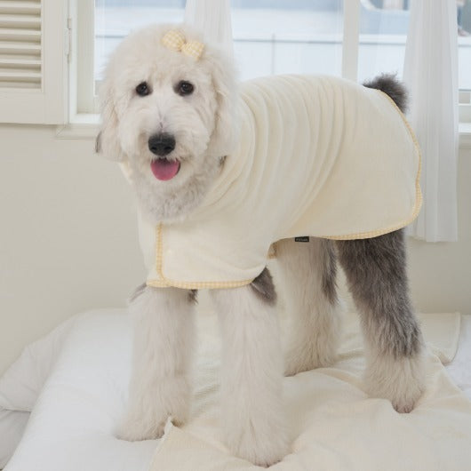 韓國新品上架【梨花娘】🐾BAILEY 🐶秋冬新品 貓犬寵物耳朵造型專用吸水力強寵物浴巾(3色)