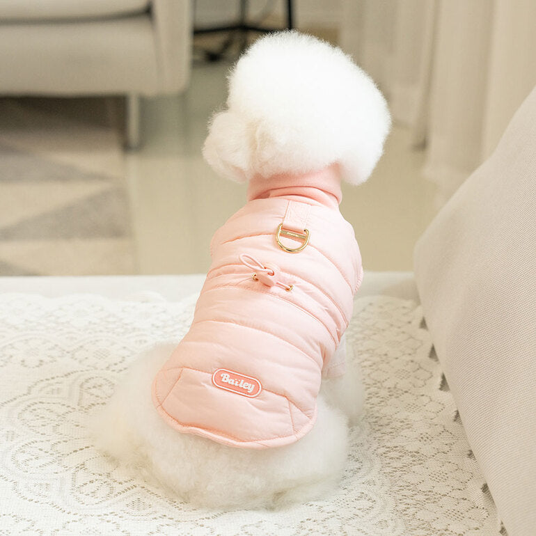 韓國新品上架【梨花娘】🐾BAILEY 🐶秋冬新品 柔軟菌菌拜拜內襯防潑水高領設計保暖寵物服飾(3色)
