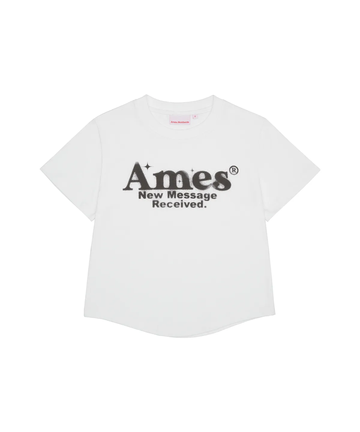 💖韓國暢銷品牌AMES-WORLDWIDE🆕新品上架 美式復古修身圓弧下擺短版 T-shirt(5色)