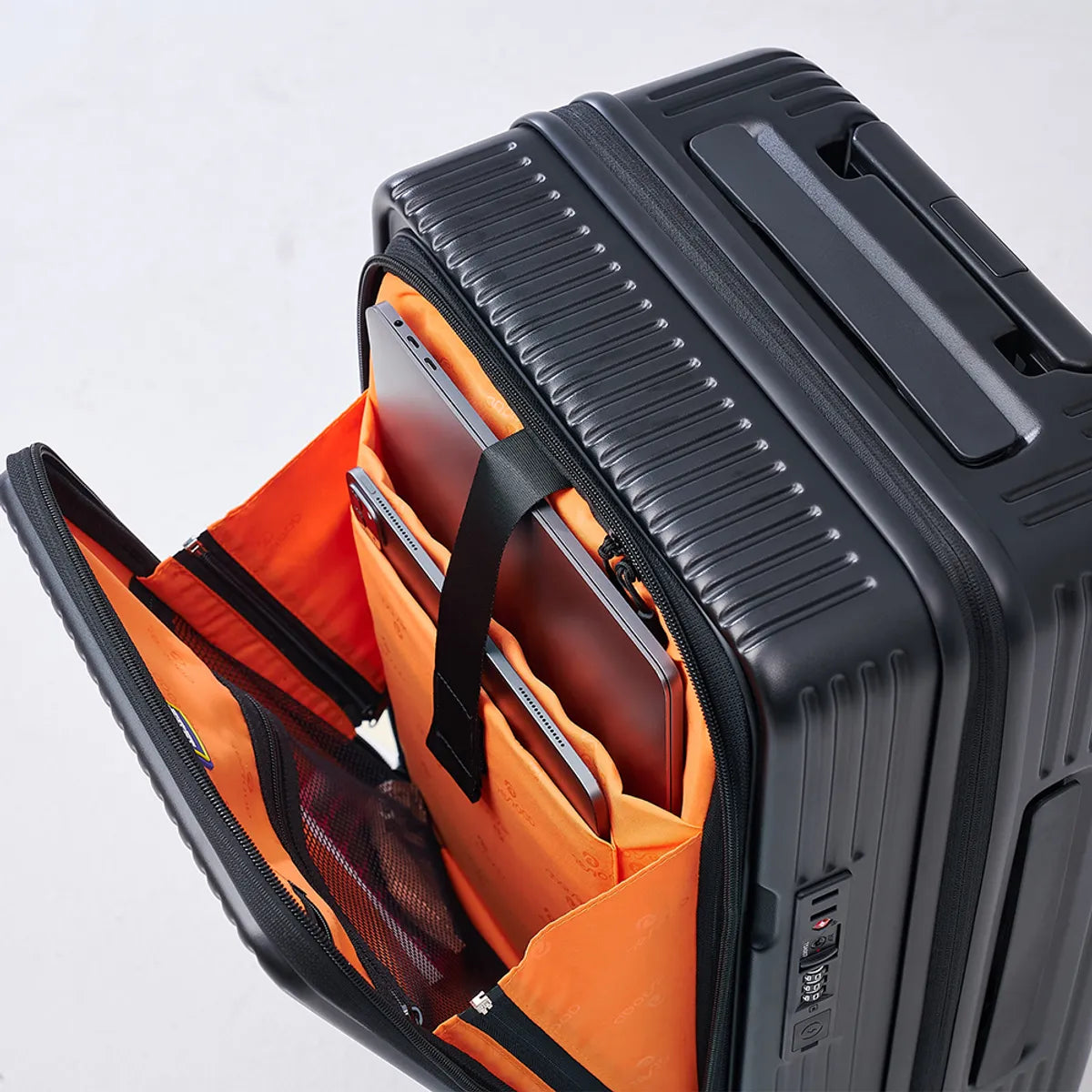 💕新品上架【梨花娘】韓國 QRANG 連續獲獎🏆頂級多功能貼心前置口袋翻蓋式行李箱(5色)