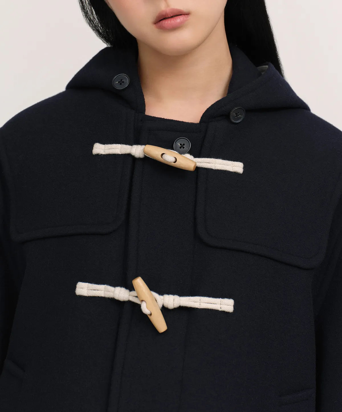 🆕新品上架💖【梨花娘】 韓國品牌무신사 韓韶禧代言熱賣款🔥經典羊毛牛角釦連帽外套(3色)🏆韓國連線