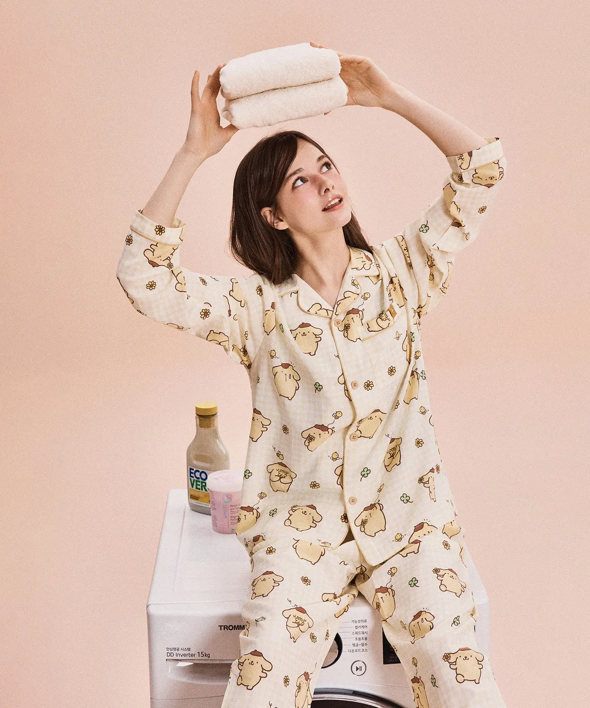 💜新品上架【梨花娘】韓國品牌暢銷TOP.1 SPAO ×三麗鷗布丁狗聯名款春日睡衣家居服