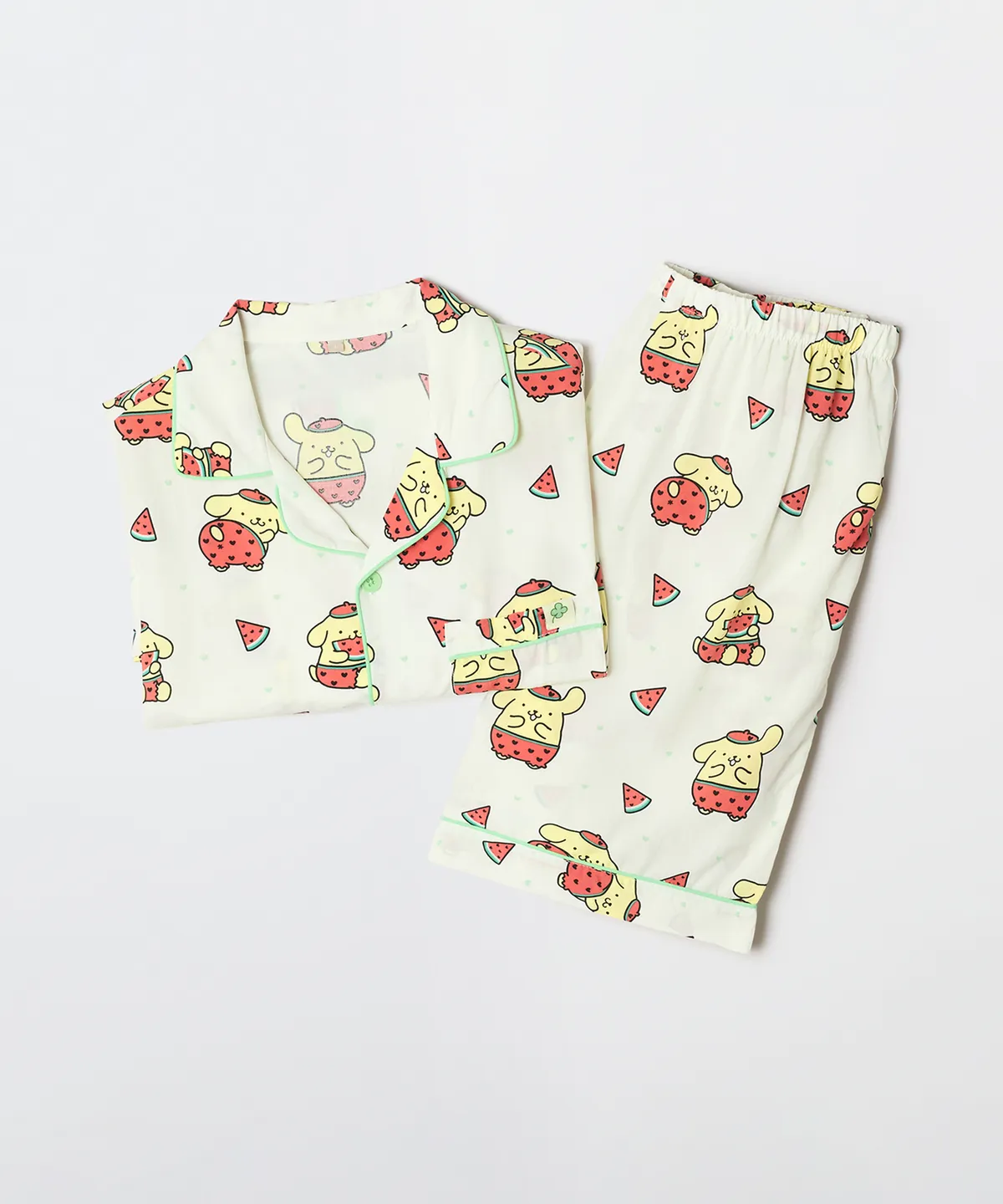 💜新品上架【梨花娘】韓國品牌暢銷TOP.1 SPAO × 三麗鷗角色聯名款夏日情侶款短袖居家服/睡衣套裝(7色)