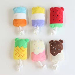 新品上架【梨花娘總代理】🐾日本品牌Solgra 🍧萌萌熊絨毛冰棒發聲玩具🐶(6款)