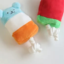 新品上架【梨花娘總代理】🐾日本品牌Solgra 🍧萌萌熊絨毛冰棒發聲玩具🐶(6款)