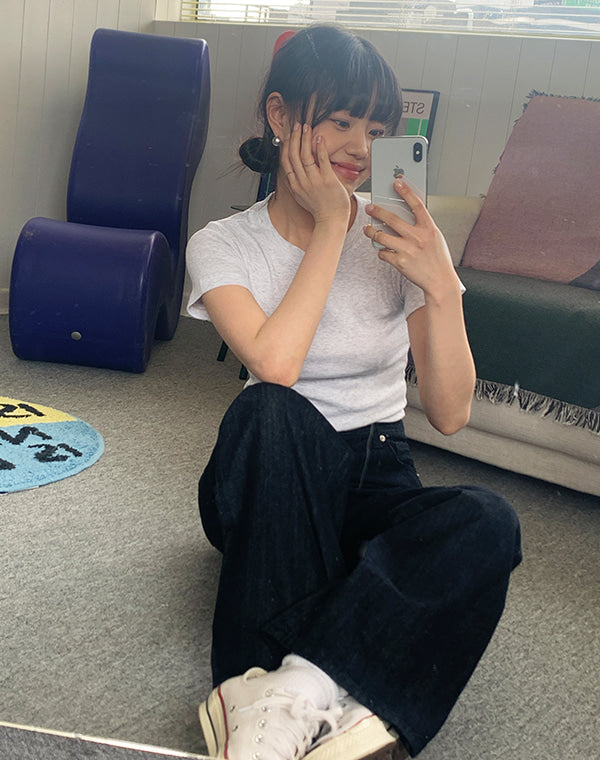 韓國 muahmuah  任選兩件組合價$780修身款 基本款 短袖 T恤  (現貨+預購)