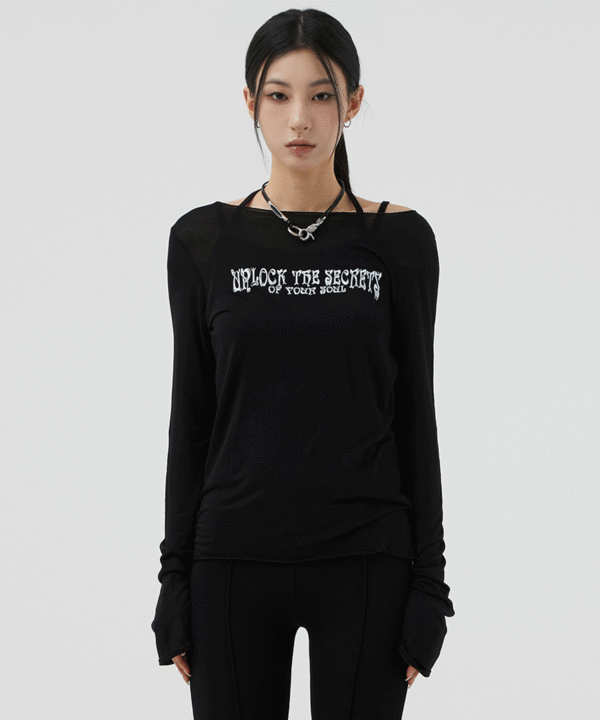 韓國 ACOVER   secret soul  薄長袖T恤 (現貨+預購)