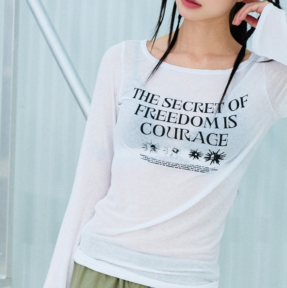 韓國 ACOVER    透膚神秘感長袖上衣(三色)(現貨+預購)