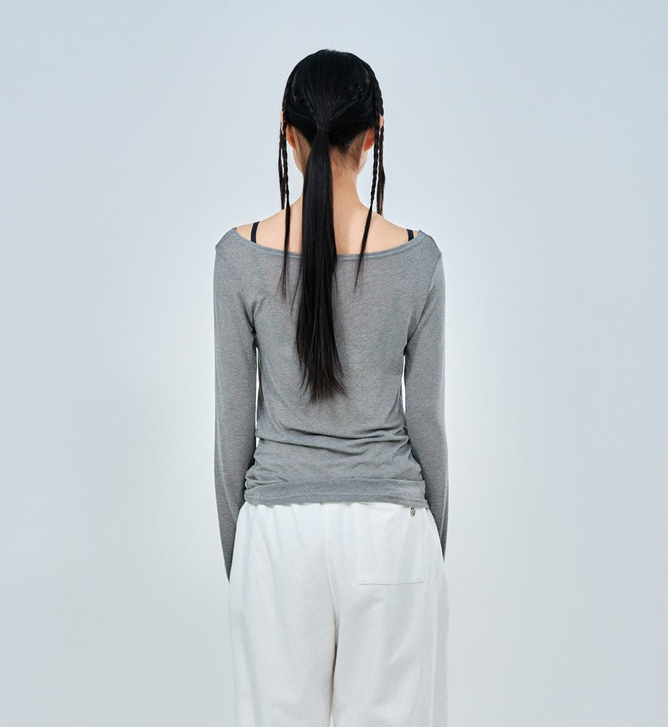 韓國 ACOVER    透膚神秘感長袖上衣(三色)(現貨+預購)