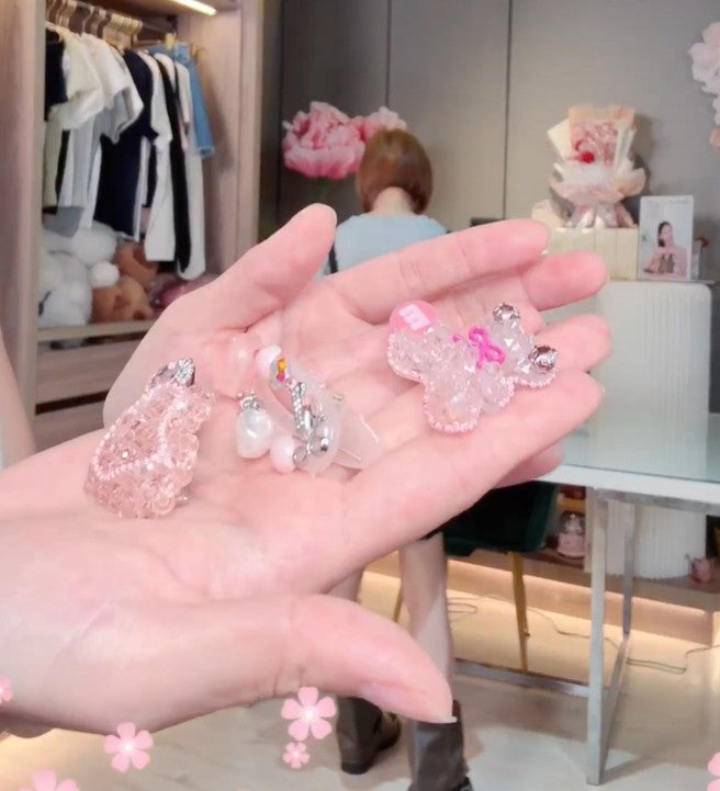 🆕新品上架【梨花瑪雅】奢華閃耀氣質滿鑽精緻水晶髮夾一對兩入禮盒裝💕