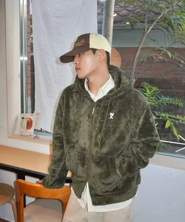 🆕新品上架💖【梨花娘】 韓國🔥熱賣潮流品牌와키윌絨毛柔軟連帽外套 (3色) 男女皆宜