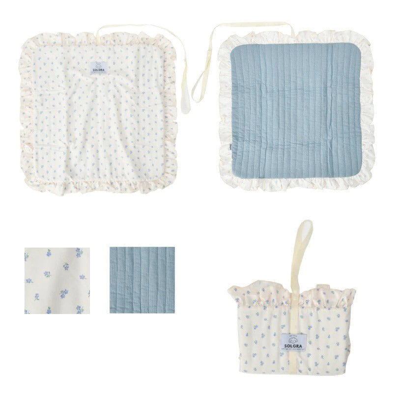 🎌新品上架【梨花娘總代理】日本品牌Solgra ｜💮花漾荷葉邊折疊寵物墊｜外出收納兩用款｜貓狗適用