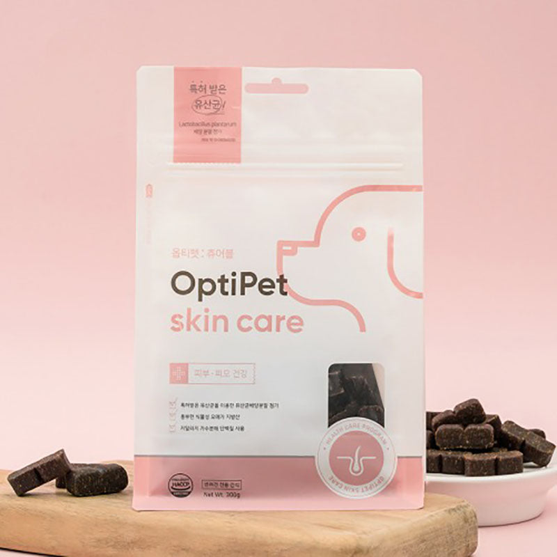 💜新品上架【梨花娘】🫧韓國品牌Optipet 韓國動物營養學及食品營養學家研製寵物零食毛髮護膚咀嚼肉片300g一包
