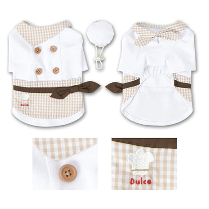 💕新品上架【梨花娘總代理】日本品牌DULCE｜小小主廚變身寵物服套裝👨‍🍳
